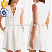 O arco branco embelezou o mini vestido OEM / ODM do Faille manufatura o fato por atacado das mulheres da forma (TA7118D)